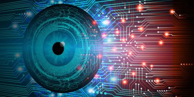 göz siber devre gelecekteki teknoloji konsepti