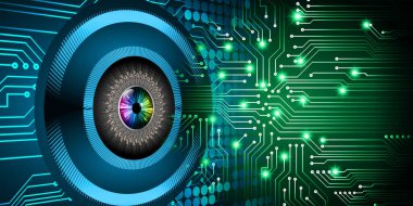 göz siber devre gelecekteki teknoloji konsepti