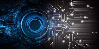 göz siber devre gelecekteki teknoloji konsepti