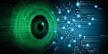 göz siber devre gelecekteki teknoloji konsepti