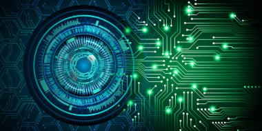 göz siber devre gelecekteki teknoloji konsepti