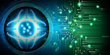 göz siber devre gelecekteki teknoloji konsepti