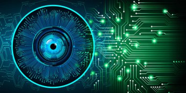 göz siber devre gelecekteki teknoloji konsepti
