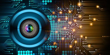 göz siber devre gelecekteki teknoloji konsepti