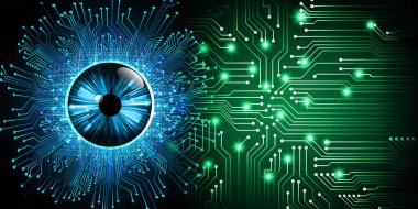 göz siber devre gelecekteki teknoloji konsepti