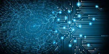 soyut teknoloji arka planı, vektör illüstrasyonu, siber güvenlik kavramı