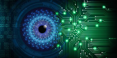göz siber devre gelecekteki teknoloji konsepti