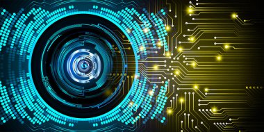 göz siber devre gelecekteki teknoloji konsepti