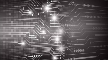 soyut teknoloji arka planı, vektör illüstrasyonu, siber güvenlik kavramı