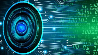 göz siber devre gelecekteki teknoloji konsepti