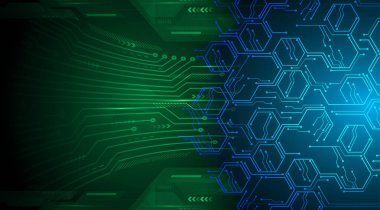 soyut teknoloji arka planı, vektör illüstrasyonu, siber güvenlik kavramı