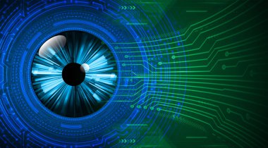 göz siber devre gelecekteki teknoloji konsepti