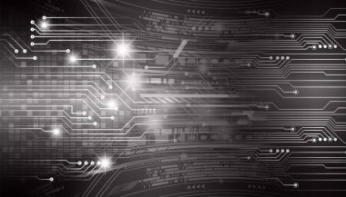 soyut teknoloji arka planı, vektör illüstrasyonu, siber güvenlik kavramı