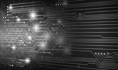 soyut teknoloji arka planı, vektör illüstrasyonu, siber güvenlik kavramı