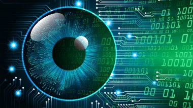 göz siber devre gelecekteki teknoloji konsepti