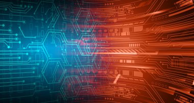 soyut teknoloji arka planı, vektör illüstrasyonu, siber güvenlik kavramı