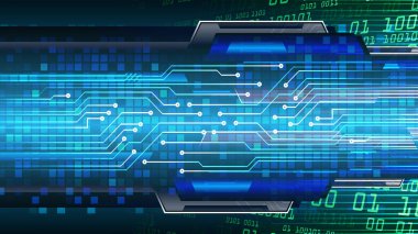 soyut teknoloji arka planı, vektör illüstrasyonu, siber güvenlik kavramı