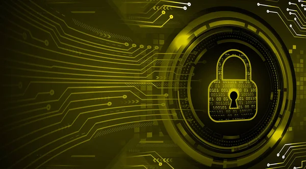 Sayısal Arkaplan Siber Güvenlik Konusunda Kapatılmış Asma Kilit — Stok Vektör