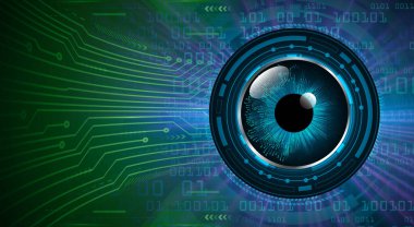 göz siber devre gelecekteki teknoloji konsepti