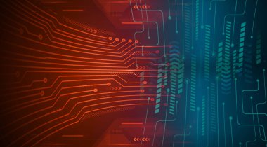 soyut teknoloji arka planı, vektör illüstrasyonu, siber güvenlik kavramı