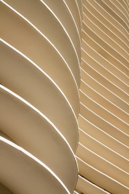 BELO ORIZONTE, MINAS GERAIS, BRAZIL - 5 Eylül 2021: Özgürlük Meydanı 'nda Oscar Niemeyer' in soyut binası (Praa da Liberdade)