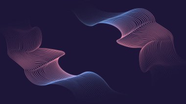Dinamik dalga ve çizgilerle soyut arkaplan
