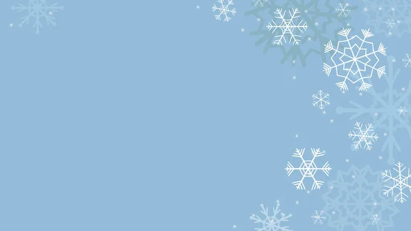 Christmas Background Beautiful Snowflakes Blue Background — Stock Vector