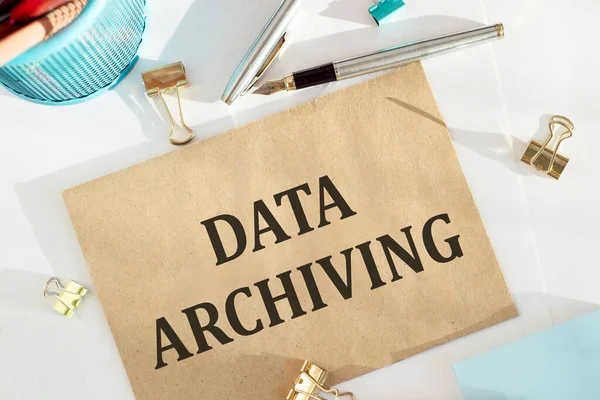 Cravt Φάκελο Στοιχεία Archiving Σημείωμα Στο Γραφείο Έννοια — Φωτογραφία Αρχείου