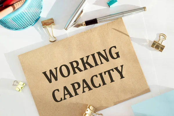 Working Capacity Text Craft Envelope Office Table — Stock Photo, Image