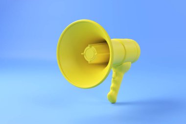 Gerçekçi 3D megafon, yıldırımlı hoparlör. 3d hazırlayıcı