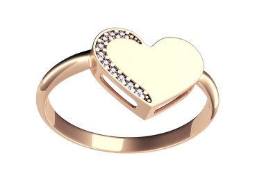 altın elmas yüzük beyaz arkaplanda izole