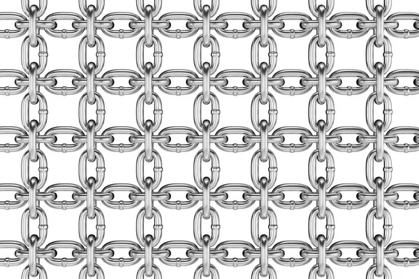 Background with silver metal chain. Tool metal chain. 3D render — Photo