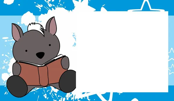 귀엽고 귀여운 Xoloitzcuintle Kawaii 캐릭터 만화읽기 — 스톡 벡터