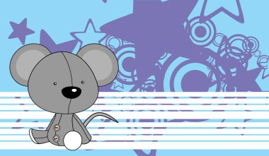 bebek kawaii oyuncak fare karakteri çizgi film arkaplanı vektör biçiminde