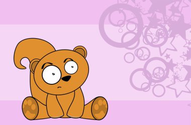 bebek sincap karakteri karikatürü vektör biçiminde arka plan çizimi