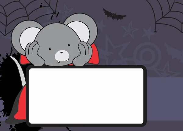 以矢量格式出现的可爱的鼠标角色卡通树袋熊服装复制空间 — 图库矢量图片