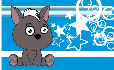 Küçük bebek Meksikalı xoloitzcuintle köpek karakteri. Arka plan çizimi vektör formatında.