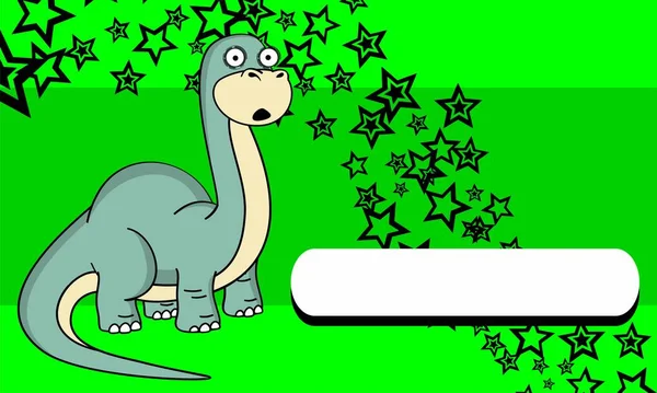 Drôle Dinosaure Personnage Dessin Animé Expression Illustration Fond Format Vectoriel — Image vectorielle