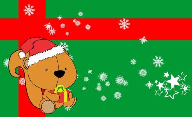 bebek sincap xmas arkaplanı vektör biçiminde düzenlenmesi çok kolay