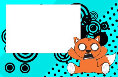 tatlı yavru tilki ifadeleri vektör biçiminde çizgi film arkaplanı 