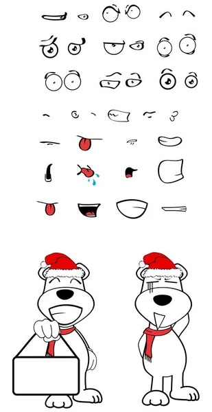 Teddy Polar Oso Emociones Dibujos Animados Establecidos Formato Vectorial Muy — Vector de stock