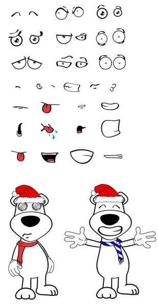 Teddy Polar Oso Emociones Dibujos Animados Establecidos Formato Vectorial Muy — Archivo Imágenes Vectoriales