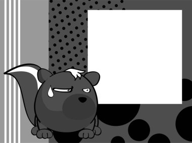 şirin kokarca topu karakter karikatür çerçeve arkaplanı vektör biçiminde