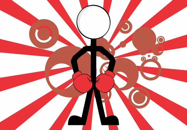 Box Pictogram Man Character Cartoon Background Illustartion Vector Format — Stock Vector