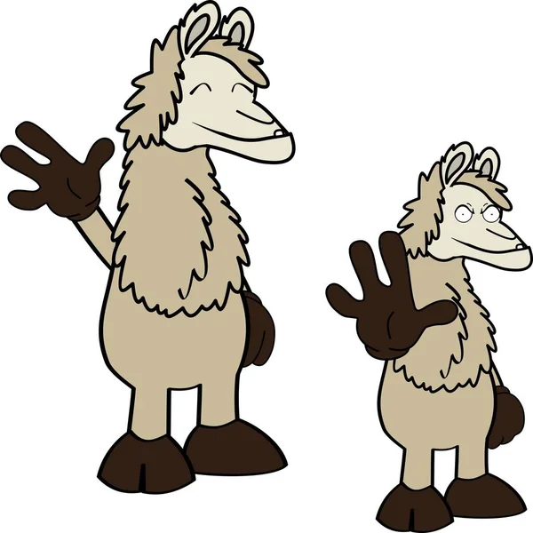 Vicces Alpaca Karakter Rajzfilm Kifejezések Gyűjtemény Illusztráció Készlet Vektor Formátumban — Stock Vector