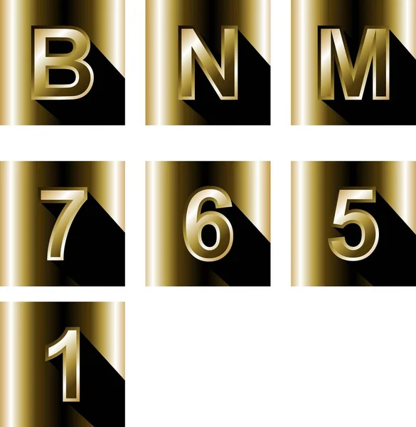 Luxe Gouden Aphabet Letters Set Collectie Illustratie Vectorformaat — Stockvector