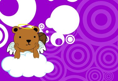 şirin melek kunduz karakter arkaplanı vektör biçiminde