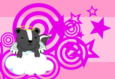 şirin melek kokarca karakter arkaplanı vektör biçiminde