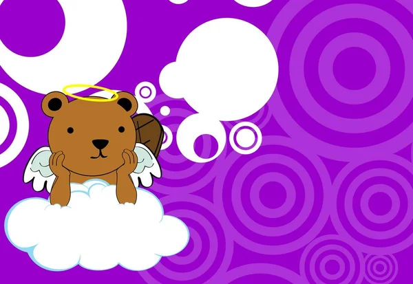 şirin melek kunduz karakter arkaplanı vektör biçiminde