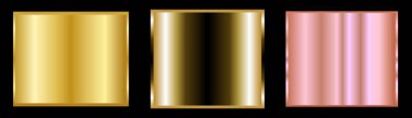 metallic golden and pink texture set collection illustration in vector format
